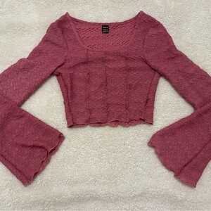 Cropped Pink Wide Longsleeve
